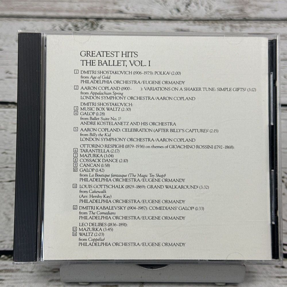 Greatest Hits The Ballet Vol. I [1989 CD] Shostakovich Copland Philadelphia Orch